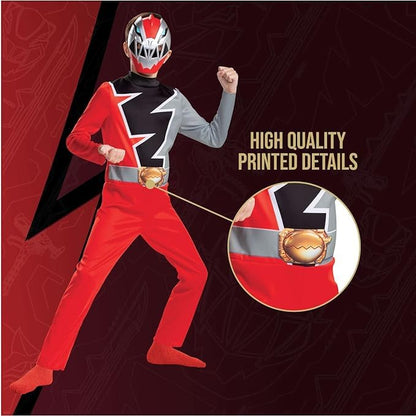 Costum oficial Power Rangers pentru copii, clasic, Dino Fury, mărimea M, costum de carnaval