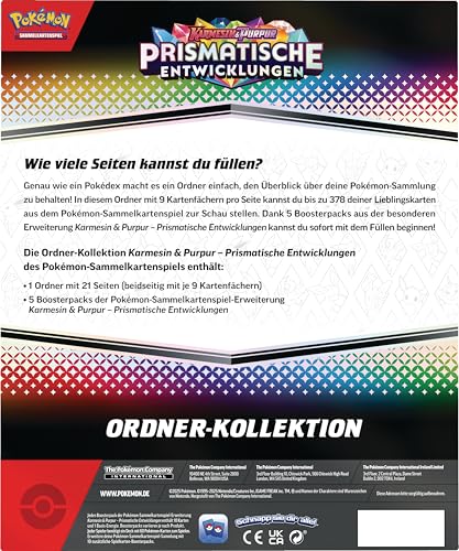 Pokemon Dosar colectie Evolutii Prismatice + 5 boostere