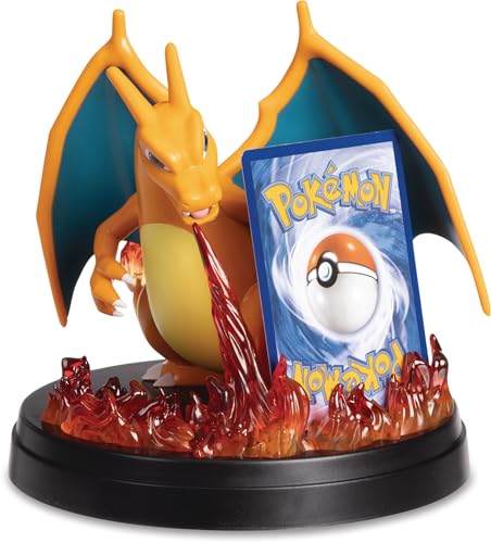 Colecția Super Premium Glurak-ex Pokémon: 3 cărți promoționale holografice, 1 figură de expunere și 10 pachete booster.