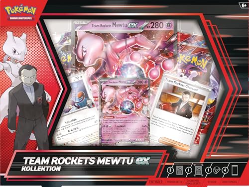 Pokémon TCG Colecție Team Rocket Mewtu-ex, 4 booster