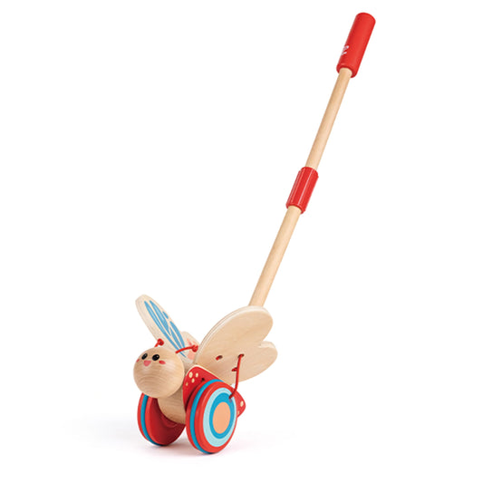 Hape Jucărie de impins Fluture cu aripi mobile din lemn
