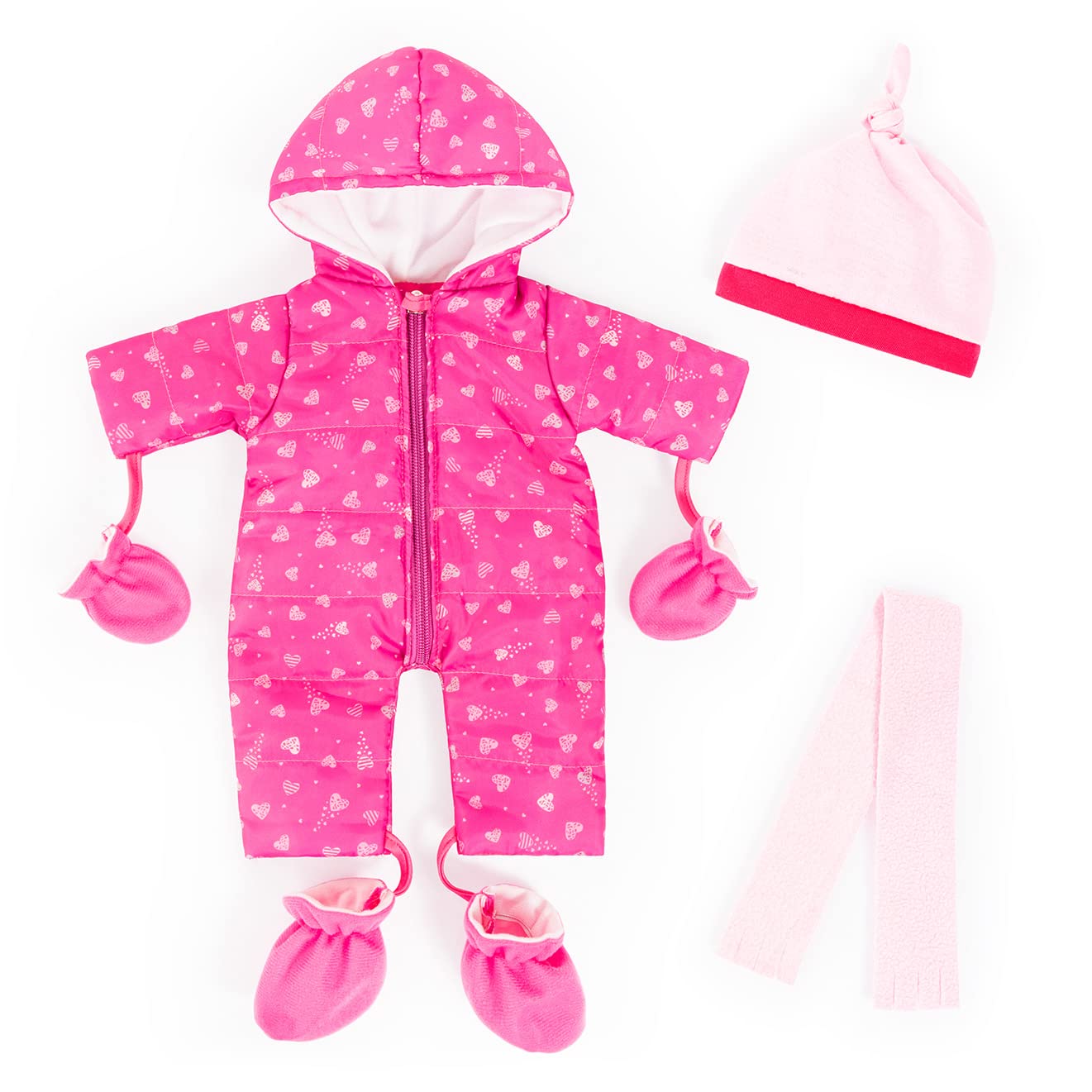 Haine pentru Păpuși Bayer Design 84209AA, Set Îmbrăcăminte pentru Păpuși Bebeluș 38-43 cm, Accesorii Multiple