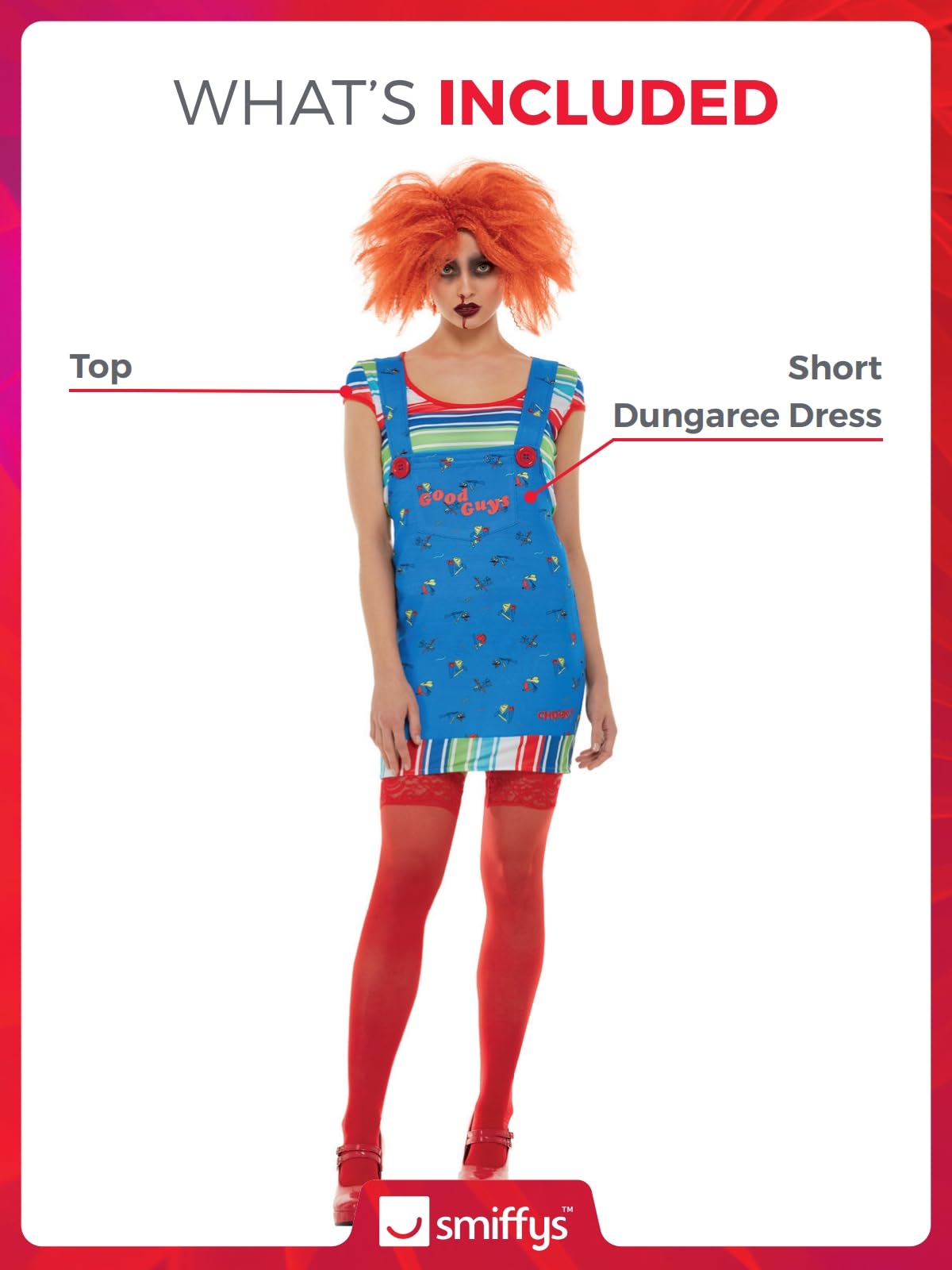 Smiffys Chucky Costum Halloween și Carnaval albastru