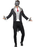 Smiffys Deluxe Big Bad Wolf Costum de carnaval și Halloween, gri