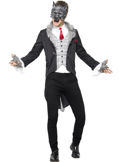 Smiffys Deluxe Big Bad Wolf Costum de carnaval și Halloween, gri