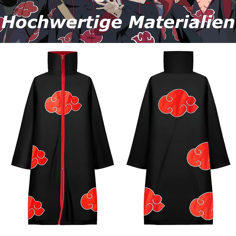 JMOCD Akatsuki Uchiha Itachi Mantou Cosplay Unisex pentru Copii și Adulți pentru Halloween și Crăciun (M)