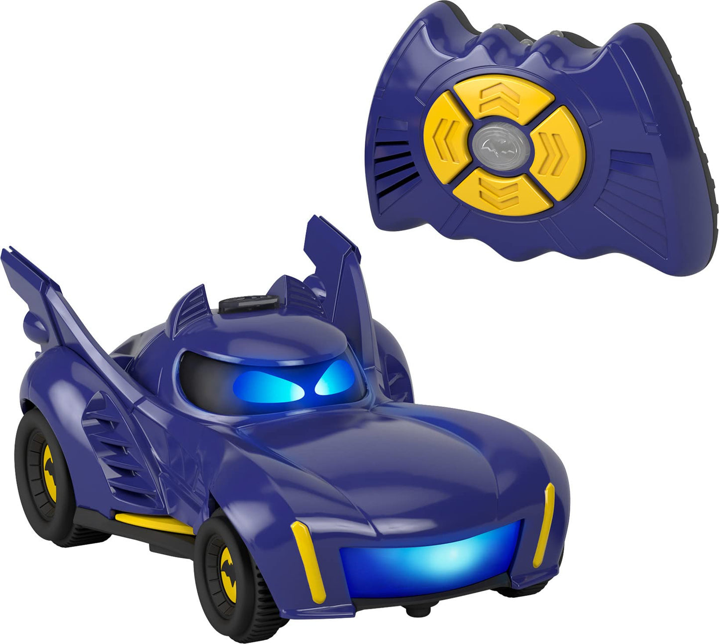 Masina Telecomandata Batmobile Fisher-Price DC Batwheels, Transformabila cu Lumini si Sunete, Pentru Copii de la 3 Ani