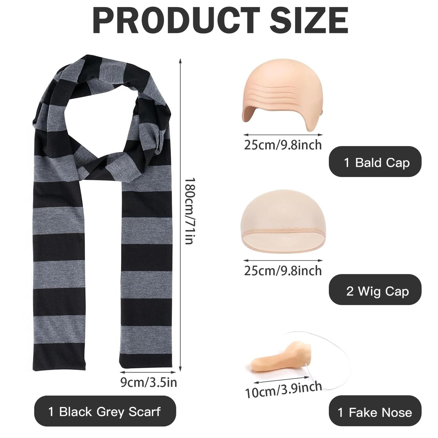 BOUFEIDA Set 4 piese Costum Gru Cosplay