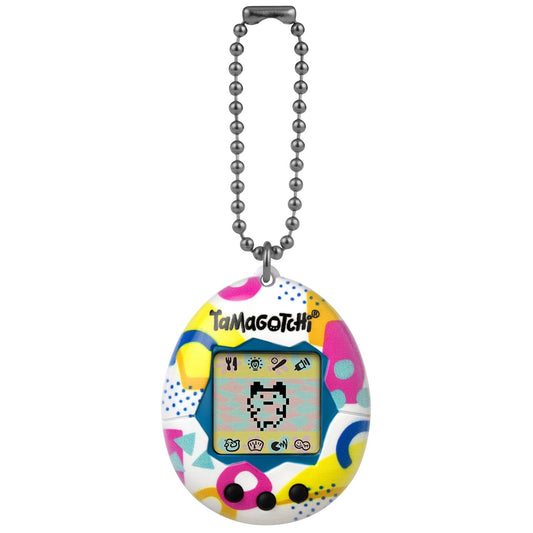 Bandai - Tamagotchi - Tamagotchi Original - Stil Memphis - Animal virtual electronic cu ecran color, 3 butoane și jocuri - Animal interactiv - Jucărie pentru copii de la 8 ani - 42957