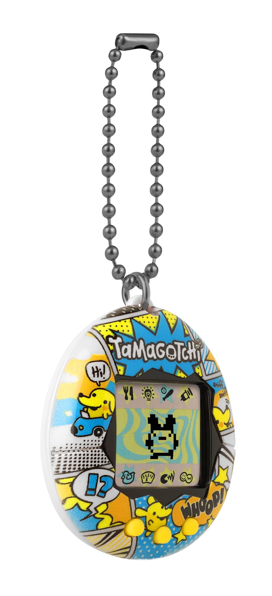 Bandai - Tamagotchi - Tamagotchi Original - Pochitchi Comic Book - Animal virtual electronic cu display color, 3 butoane și jocuri - Animal interactiv în limba germană - 42976