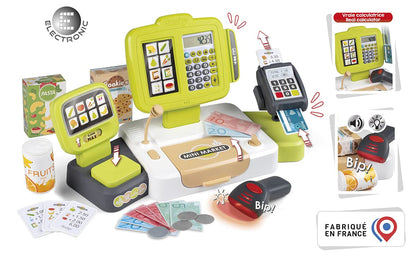 Smoby Casă de marcat electronică XL, 30 accesorii, 3+ ani