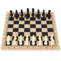 Globly Set Șah Dame Backgammon 3 în 1, lemn pliabil