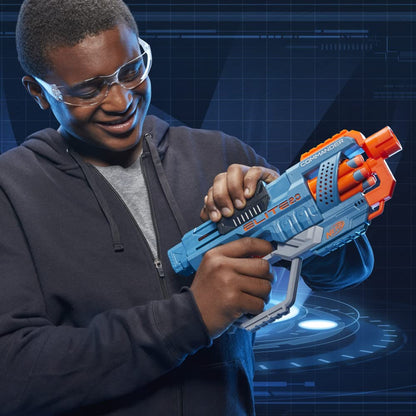 Nerf Elite 2.0 Commander RD-6 Dart-Blaster cu 12 săgeți, tambur rotativ de 6 săgeți, jucărie pentru exterior, pentru copii de la 8 ani, băieți și fete