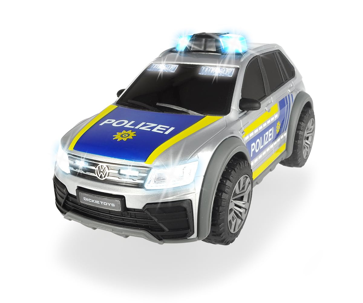Dickie Toys VW Tiguan R-Line Mașinuță Poliție SUV cu lumină și sunet 25 cm de la 3 ani