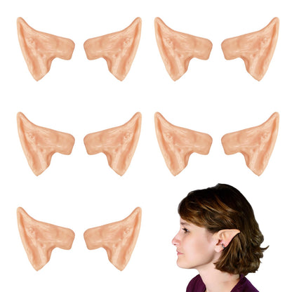 TUONYIS Set 5 perechi Urechi de elf din latex pentru Halloween și Crăciun Cosplay Accesorii de costum