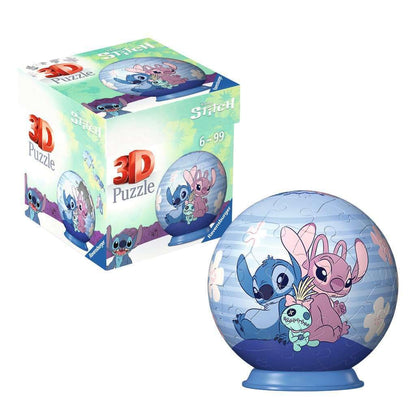 Ravensburger 3D Puzzle 11597 Set de puzzle 3D Puzzle-Ball Disney Angel pentru fani Stitch de la 6 ani