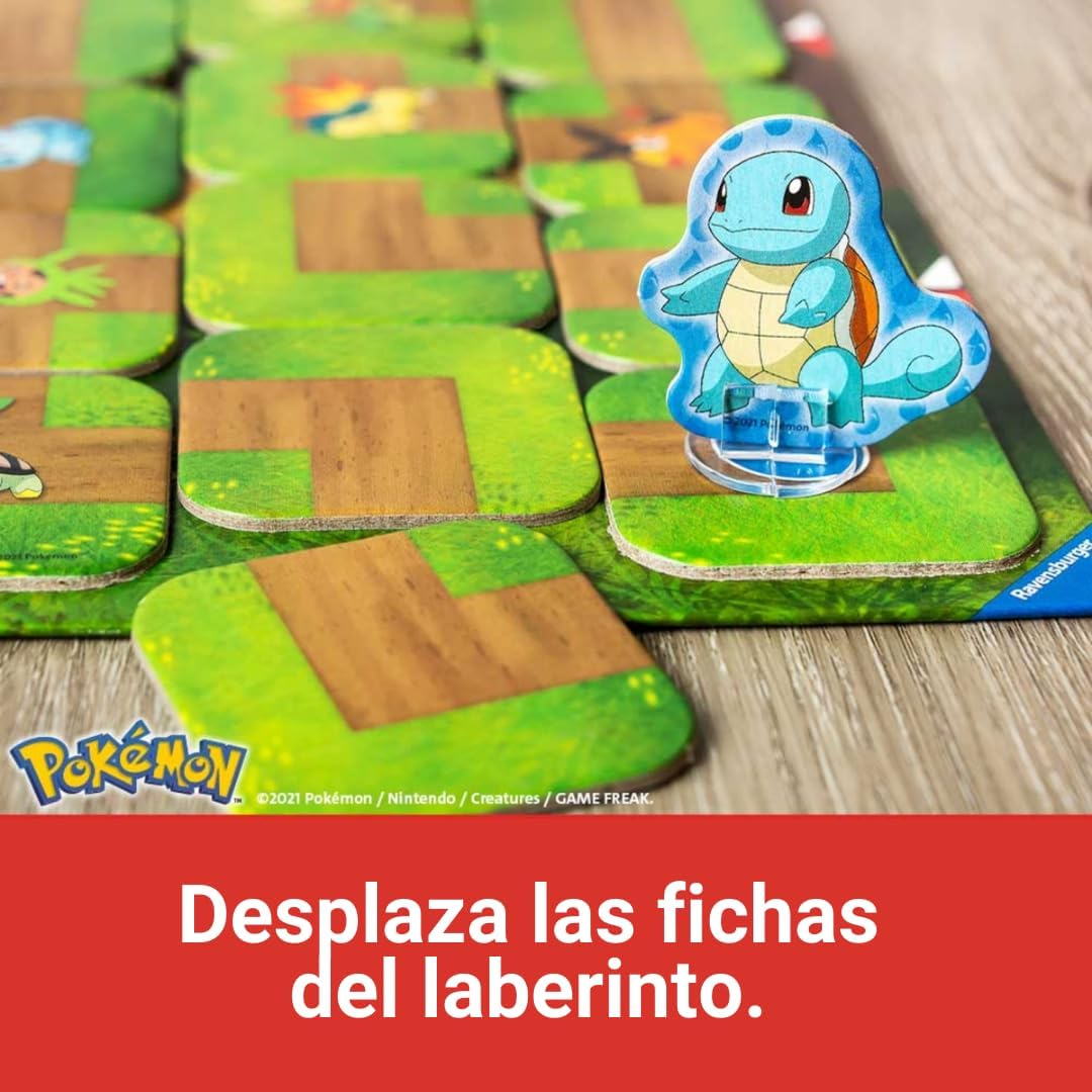 Ravensburger – Labirintul Pokémon, Jocuri de Masă Labirint, Jocuri pentru copii +7 ani, Jocuri Pokémon, De la 2 la 4 Jucători, Versiune în Română