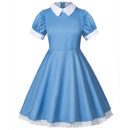 Wannsee Costum menajeră Lolita anime, 6 piese, albastru
