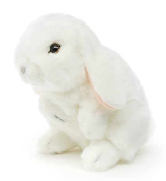 Uni-Toys - Iepure stând (alb) - 18 cm - Jucărie din pluș, Iepuraș de pluș, Jucărie de îmbrățișat