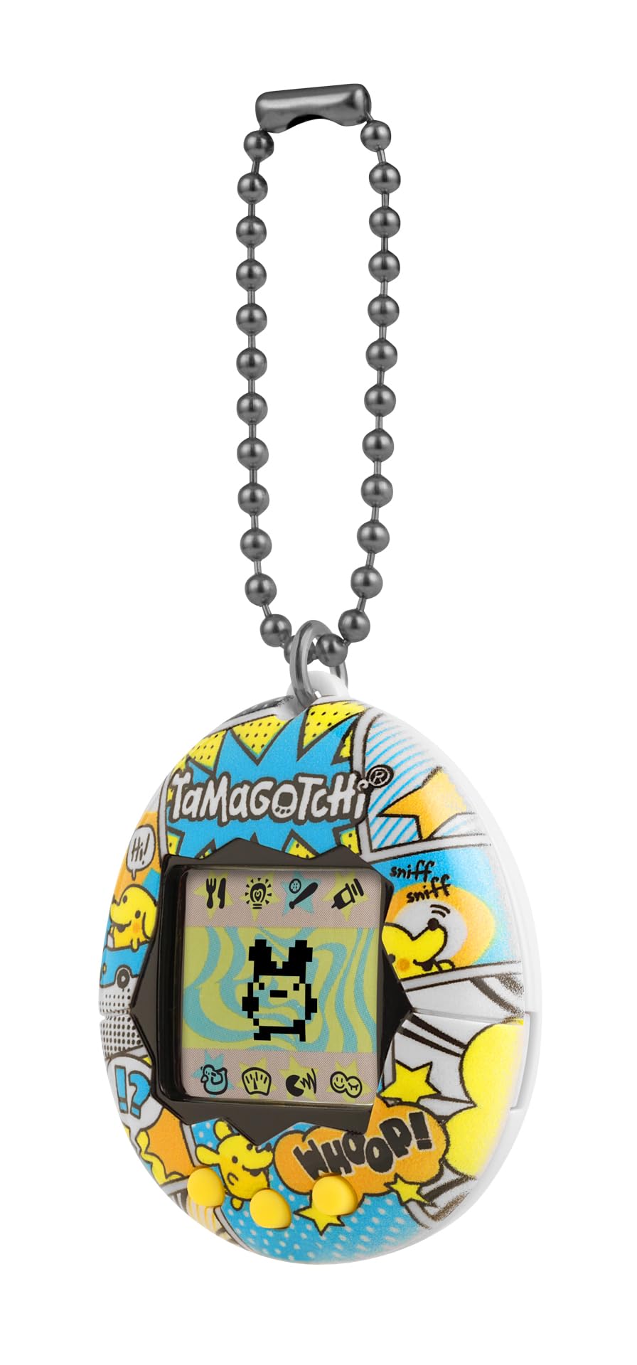 Bandai - Tamagotchi - Tamagotchi Original - Pochitchi Comic Book - Animal virtual electronic cu display color, 3 butoane și jocuri - Animal interactiv în limba germană - 42976