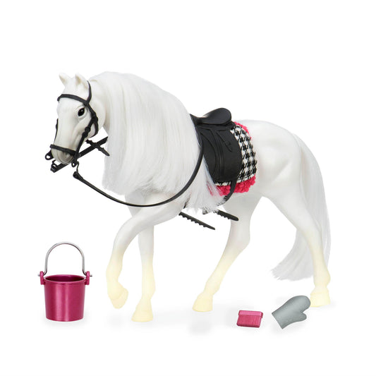 Lori Camarillo Cal Alb Figurina Cal 15 cm pentru Păpușă Mini Set de joacă pentru copii 3+ ani