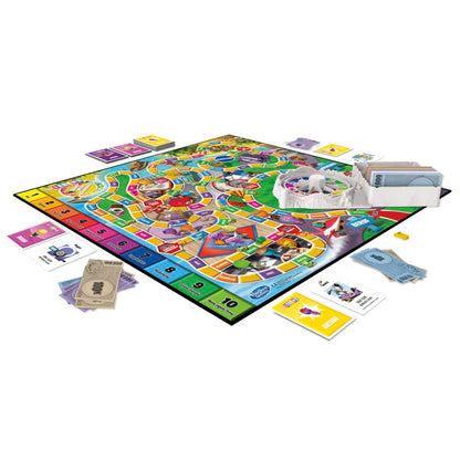 Hasbro Das Spiel des Lebens Joc de societate pentru familie 2-4 jucători de la 8 ani cu creioane colorate