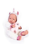 Antonio Juan 5068 Păpușă bebeluș unicorn, 42 cm