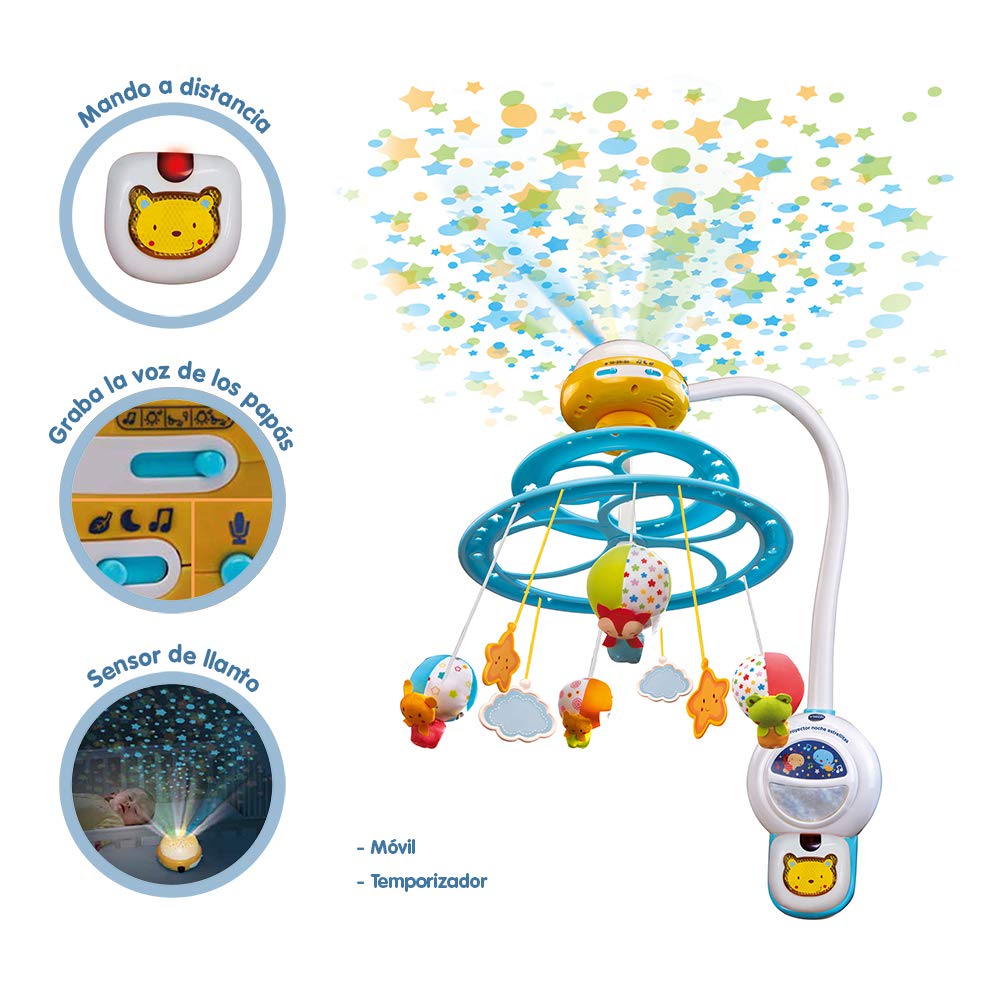 Carusel Muzical Patut Vtech Noapte Buna Bebe Cu Activare Vocala si proiector - Vtech