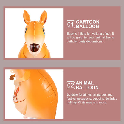 TOYANDONA Baloane folie cangur animale, 2 buc