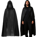 XWGKLN Pelerină neagră cu Glugă 160 cm, Halloween