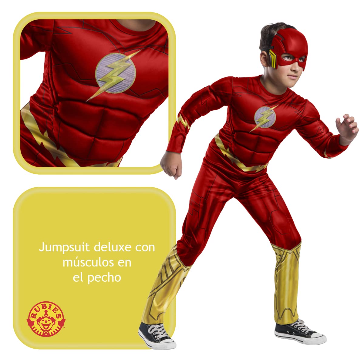 Rubies Costum Flash Black Line, 8-10 ani