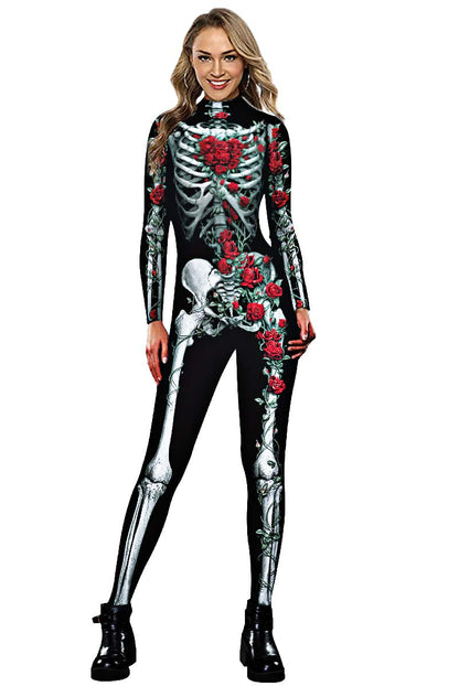Costum Neusky Lady Skull - Costum perfect pentru Halloween, Crăciun, Carnaval sau petreceri tematice (XS, Roz)