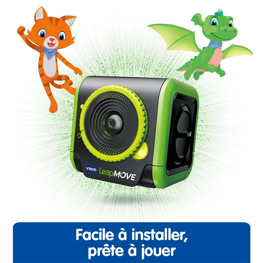 VTech LeapMOVE Consolă TV – Învățare prin mișcare cu 25 de aventuri și jocuri educaționale – Consolă pentru copii, Plug & Play, USB-C/HDMI – Cadou pentru copii de la 4 ani – Conținut în limba franceză