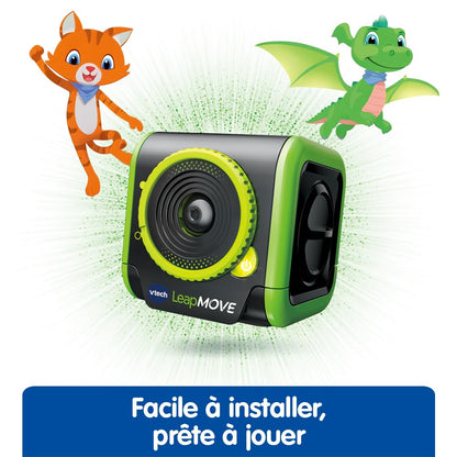 VTech LeapMOVE Consolă TV – Învățare prin mișcare cu 25 de aventuri și jocuri educaționale – Consolă pentru copii, Plug & Play, USB-C/HDMI – Cadou pentru copii de la 4 ani – Conținut în limba franceză
