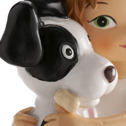 Dekora Figurină Prima Împărtășanie, fată cu câine, 11,5 cm