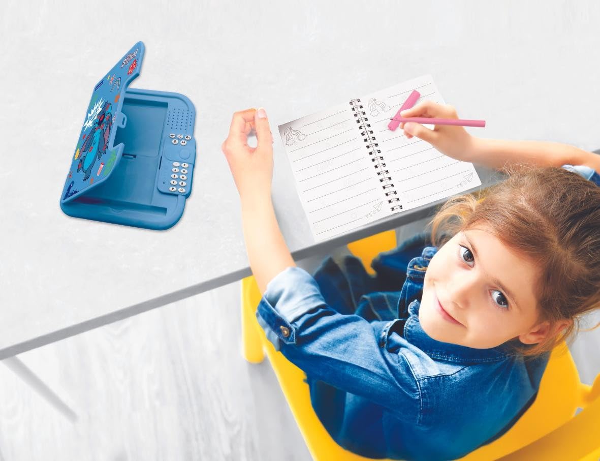 Jurnal electronic Lexibook Disney Stitch cu stilou și caiet, interactiv, protejat prin parolă, funcții distractive, efecte sonore, albastru, SD50D