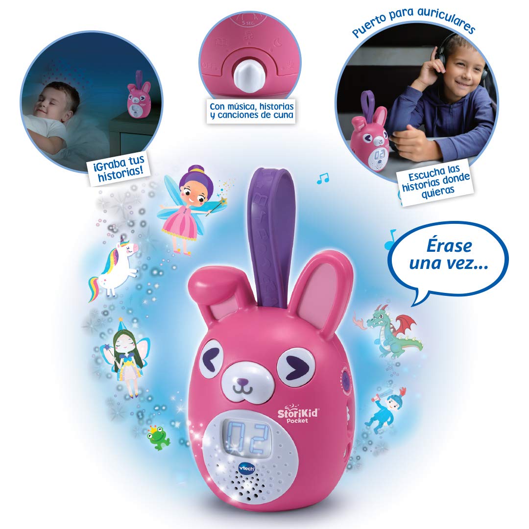 VTech StoriKid Pocket Povestitor, roz (versiune spaniola)