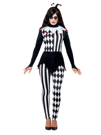 Costum Smiffys de Bufoniță pentru Femei, Negru pentru Halloween și Carnaval