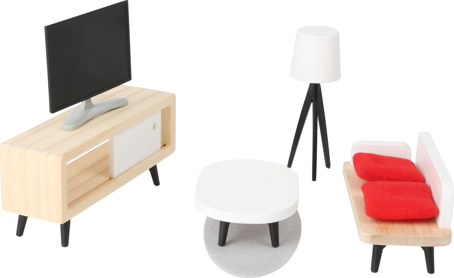 Small Foot 11414 Set mobilier păpuși din lemn, 3+ ani