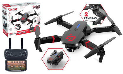 TURBO CHALLENGE Elite MKX Dronă cu 2 baterii reîncărcabile 8+ ani (negru)