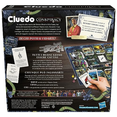 Hasbro Cluedo Conspiracy Joc societate strategie, 14+ ani