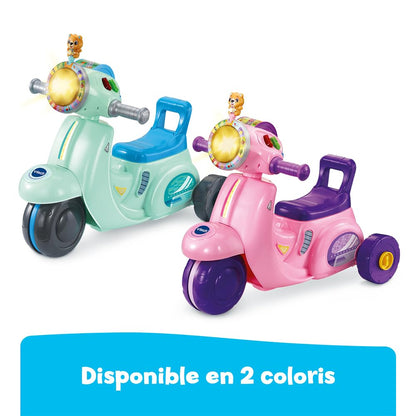 VTech Scooter 3 în 1 interactiv, albastru, 1+ an (FR)