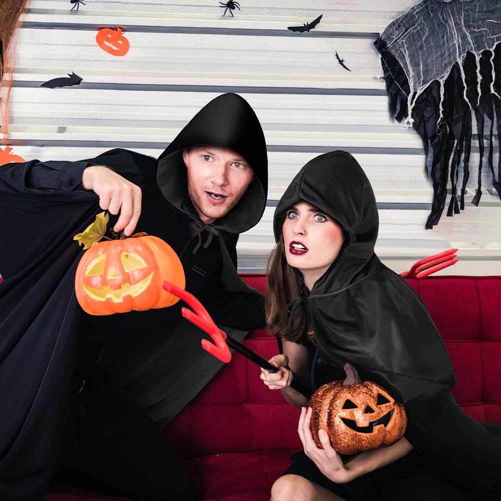 AOOWU Mantie Medievală cu Glugă Halloween, 170 cm