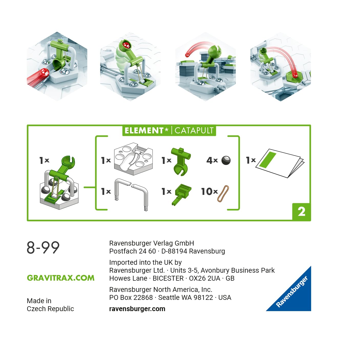 Ravensburger GraviTrax 22411 Element Catapult, 8+ ani
