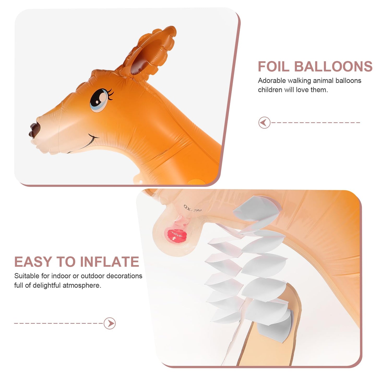 TOYANDONA Baloane folie cangur animale, 2 buc