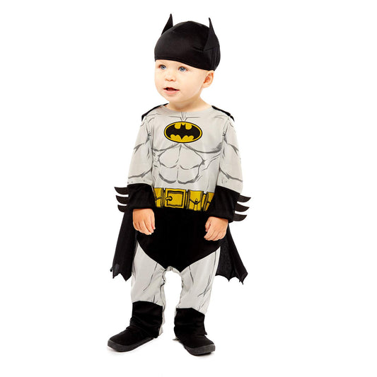 Amscan Baby Costum Batman Salopetă cu Velcro Pelerină Căciulă 2-3 ani Gri