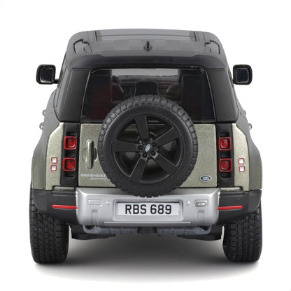 Bburago Land Rover Defender 110 2022 Mașinuță replică metalică 1:24 cu uși care se deschid 3+ ani (verde)