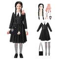 SINSEN Costum Wednesday Addams Copii, negru