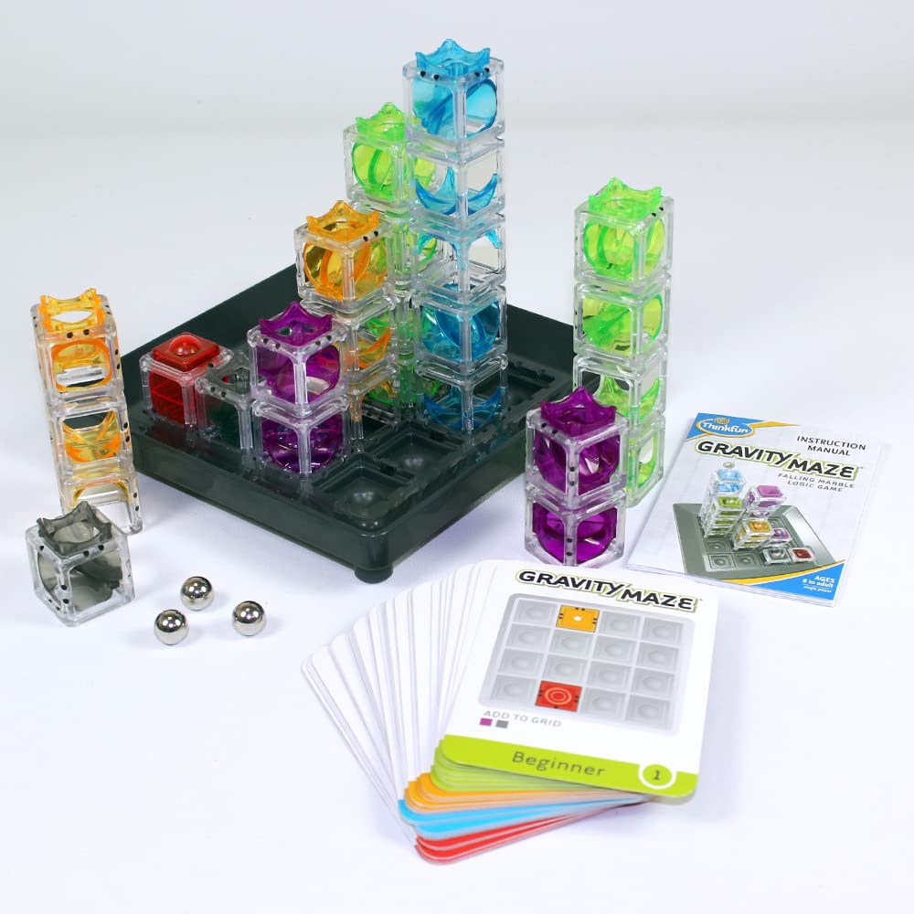 ThinkFun 76433 Joc de logică Gravity Maze Labirint cu bile captivant pentru copii de la 8 ani