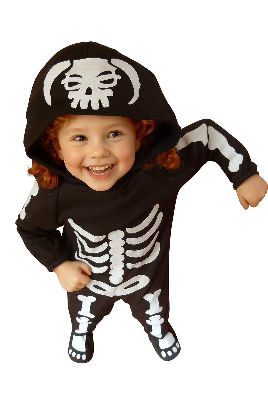 Ikumaal F70 Costum schelet pentru copii 116-122 Halloween Carnaval